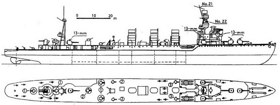 Легкие крейсера Японии. 1917-1945 гг.. Андрей Александрович Михайлов. Иллюстрация 266