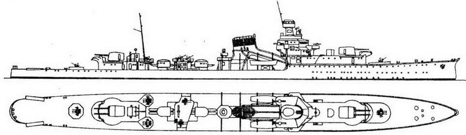 Легкие крейсера Японии. 1917-1945 гг.. Андрей Александрович Михайлов. Иллюстрация 298