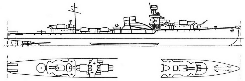 Легкие крейсера Японии. 1917-1945 гг.. Андрей Александрович Михайлов. Иллюстрация 302