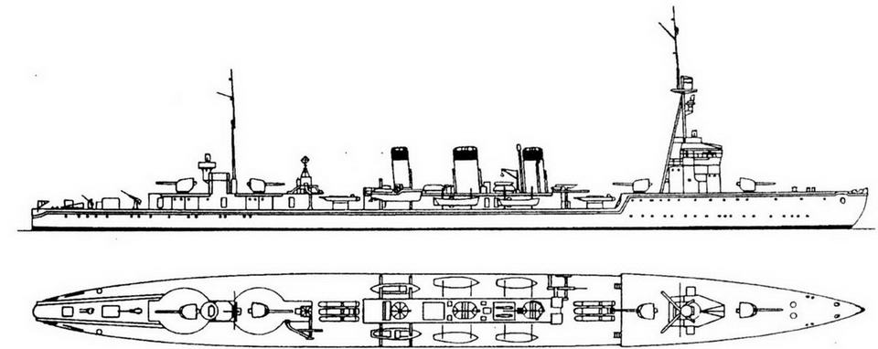 Легкие крейсера Японии. 1917-1945 гг.. Андрей Александрович Михайлов. Иллюстрация 306