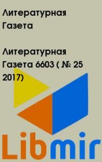 Литературная Газета  6603 ( № 25 2017)