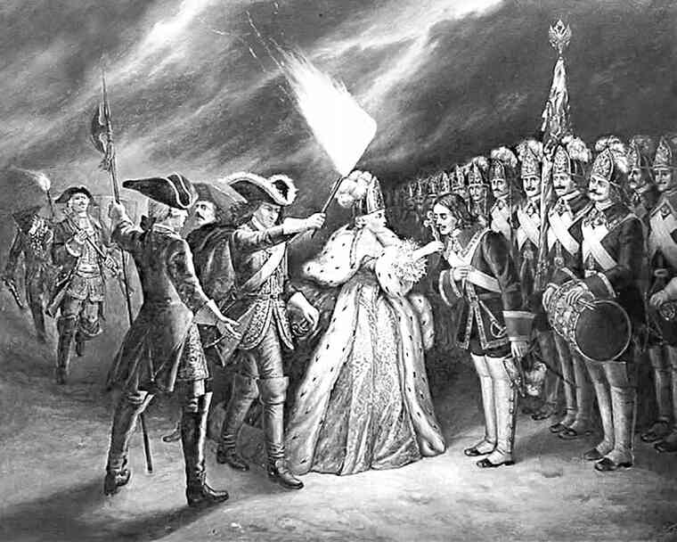 Захват престола. Переворот 1741 года воцарение Елизаветы Петровны. Гвардия Елизаветы Петровны.