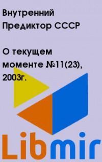 О текущем моменте №11(23), 2003г.